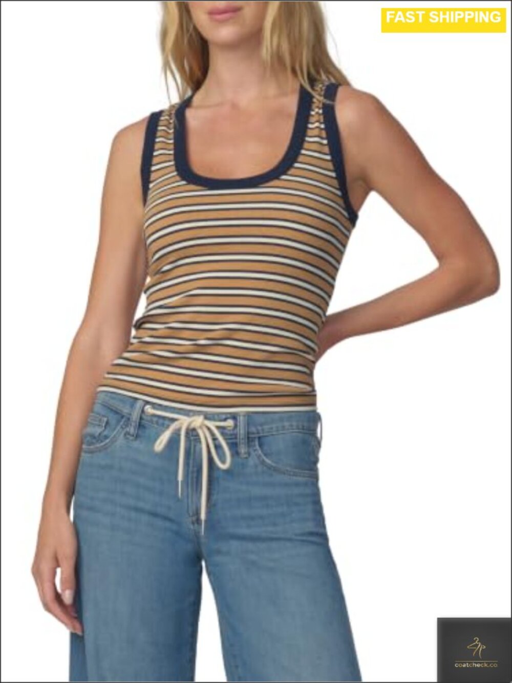Joe's Jeans U-Neck Tank Top Cotton Blend Body-Skimming